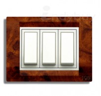 Tresa Texture Plate with Frame (Oak wood, Marble)